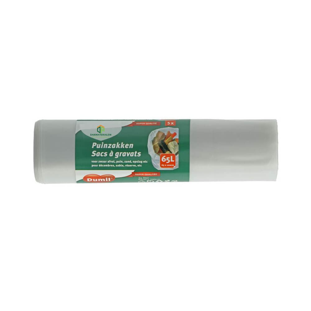 Puinzakken 65 liter (5 stuks)
